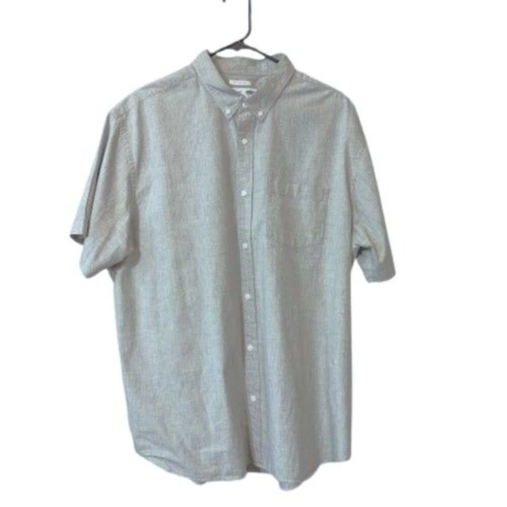 Old Navy The Classic Shirt Men's Slim Fit Size XXL Heather Gray Short Sleeve